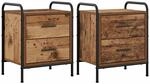 Nachttisch 2 Stk. Altholz 40 X 30 X 50 Cm Holzwerkstoff Vidaxl