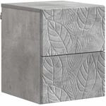 Wandmontierter Nachttisch Betongrau 34,5 X 33 X 40 Cm Vidaxl