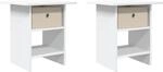 Vidaxl Bedside Table 2 Pcs White 41 X 40 X 45 Cm Engineered Wood