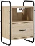 H&auml;ngender Nachttisch Sonoma-eiche 40 X 30 X 60 Cm Holzwerkstoff Vidaxl