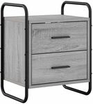 H&auml;ngender Nachttisch Sonoma-grau 40 X 30 X 50 Cm Holzwerkstoff Vidaxl