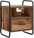 H&auml;ngender Nachttisch Altholz 40 X 30 X 50 Cm Holzwerkstoff Vidaxl