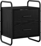 H&auml;ngender Nachttisch Schwarz Eichen-optik 40 X 30 X 50 Cm Vidaxl