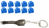 Rj45-portblocker Mc-rj45portblock-b (10 St&uuml;ck) Schwarz/blau