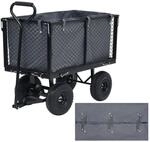 Gartenwagen-einlage Dunkelgrau 81x41x40 Cm Stoff Vidaxl