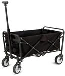 Faltbarer Bollerwagen Schwarz 300d Oxford Stoff - 75 X 46 Cm - Handwagen