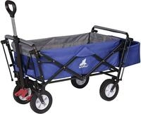 Woltu - Bollerwagen Faltbar Handwagen Gartenwagen Mit Dach, Rollen Mit Bremse,