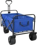 Vidaxl Folding Shopping Trolley 89 X 63 X 96 Cm Blue 200 Kg