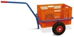 Brb Handwagen Mit Kunststoffkorb 600x400x320 Mm / 63 Liter, Orange, Tragkraft...
