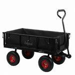 Zelsius Bollerwagen, 350 Kg Tragkraft, 105 Liter, Schwarz/rot, Handwagen...