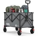 Sekey Bollerwagen Faltbar 120 L, Transportwagen Bis 80 Kg, 4-seitig Faltbarer