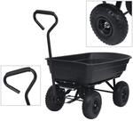 Garten-kippwagen 300 Kg 75 L Schwarz Vidaxl
