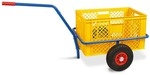 Brb Handwagen Mit Kunststoffkorb 600x400x320 Mm / 63 Liter, Gelb, Tragkraft 200...