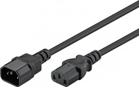 Iec C13 - C14 Goobay Netzkabel Schwarz 2m