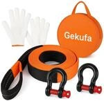 Abschleppseil 10 Tonnen Mit 2 Sch&auml;keln Und Handschuhen, 5m, Orange
