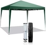 Faltpavillon 3x3m Gr&uuml;n, Wasserdicht, Uv-schutz 50+, Stahlgestell, F&uuml;r Garten &