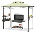 Grillpavillon 245x153cm Wasserdicht Mit Rauchabzug, Uv-schutz, Stauraum