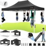 Faltpavillon 3x4,5m Wasserdicht Mit 4 Seitenteilen, Stabil, Pop-up Partyzelt