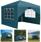 Gartenpavillon 3x3m Wasserdicht Mit 4 Fenstern Und Uv-schutz, Faltbar
