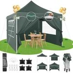Faltpavillon 3x3m Wasserdicht, Stabil, Winterfest Mit 4 Seitenw&auml;nden