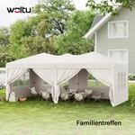 Woltu Pavillon Faltpavillon Mit 6 Seitenw&auml;nden, Pop Up Gartenpavillon Mit