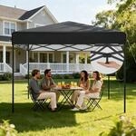 Faltpavillon 3x3m Anthrazit Wasserdicht Uv-schutz Stahlrahmen H&ouml;henverstellbar