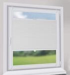 Plissee Ohne Bohren Verdunkelung, Fenster Plissee Klemmfix Jalousie, Wei&szlig;, 70x100cm