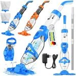 Tillvex Poolsauger Orange/anthrazit Mit Akku & Teleskopstange + Ersatzfilter...
