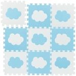 Relaxdays Puzzlematte Wolken-muster, 18 Puzzleteile, Aus Schadstofffreiem
