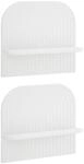 Wandregal 2 Stk. Wei&szlig; 41 X 13.5 X 37.5 Cm Holzwerkstoff Vidaxl
