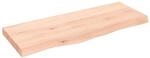 Wandregal 100x40x(2-6) Cm Massivholz Eiche Unbehandelt Vidaxl