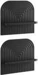 Wandregal 2 Stk. Schwarz 41 X 13,5 X 37,5 Cm Holzwerkstoff Vidaxl