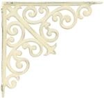 Wandregalhalterungen 12 Stk. Antik Wei&szlig; 24 X 24 X 3,5 Cm Stahl Vidaxl