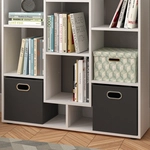 Vicco - Drehregal , Wei&szlig;, 107.2 X 143 Cm Mit 2 Faltboxen