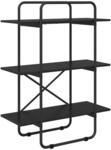 B&uuml;cherregal 3 Ebenen 60 X 35 X 105 Cm Pb Schwarz Eichen-optik Vidaxl