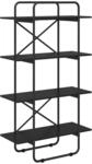 B&uuml;cherregal 4 Ebenen 80 X 35 X 140 Cm Pb Schwarz Eichen-optik Vidaxl