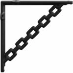 Wandregalhalterungen 12 Stk. Schwarz 10,5 X 10,5 X 3 Cm Stahl Vidaxl