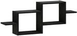 Wandregal Schwarz Eichen-optik 95 X 17 X 37 Cm Holzwerkstoff Vidaxl