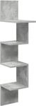 Wandregal Wandhalterung Betongrau 32 X 21 X 107 Cm Vidaxl