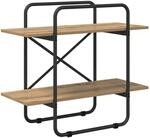 B&uuml;cherregal 2 Ebenen 80 X 35 X 70 Cm Pb Artisan-eiche Vidaxl