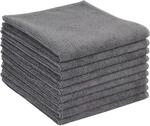 Mikrofasert&uuml;cher Grau Sp&uuml;llappen K&uuml;chenlappen 30x30 Cm 9er Set