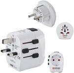 World Travel Adapter Pro Light Usb 3 Polig - Hama