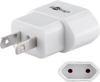 Goobay Power Adapter, White - Euro Female (type C Cee 7/16) Us/japanese Male (type