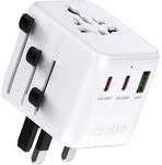 Usb-c/usb-a-reiseadapter F&uuml;r Eu, Uk, Us, Aus Und Jp &ndash; Wei&szlig;