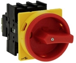 40-a-3-poliger Lasttrennschalter, Rot-gelber Griff, Mit Verriegelung, P1-40/ea/svb