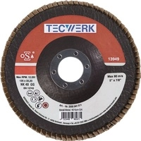 Tecwerk F&auml;cherscheibe D.115mm K.40 Kon.stahl/holz Nk Tecwerk