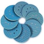 Schleifpapier 125mm Klett, 64 St&uuml;ck, 8 Loch, Zirkonoxid, K&ouml;rnung 60-400 Mix
