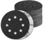 100x Schleifpapier 125mm Klett 8 Loch K&ouml;rnung 240 F&uuml;r Exzenterschleifer