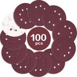 Schleifpapier 125mm Klett P600 8 Loch, 100 St&uuml;ck F&uuml;r Exzenterschleifer