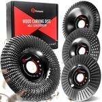 Holz Schleifscheiben 125mm F&uuml;r Winkelschleifer, Raspel- & Fr&auml;sscheiben, 4...